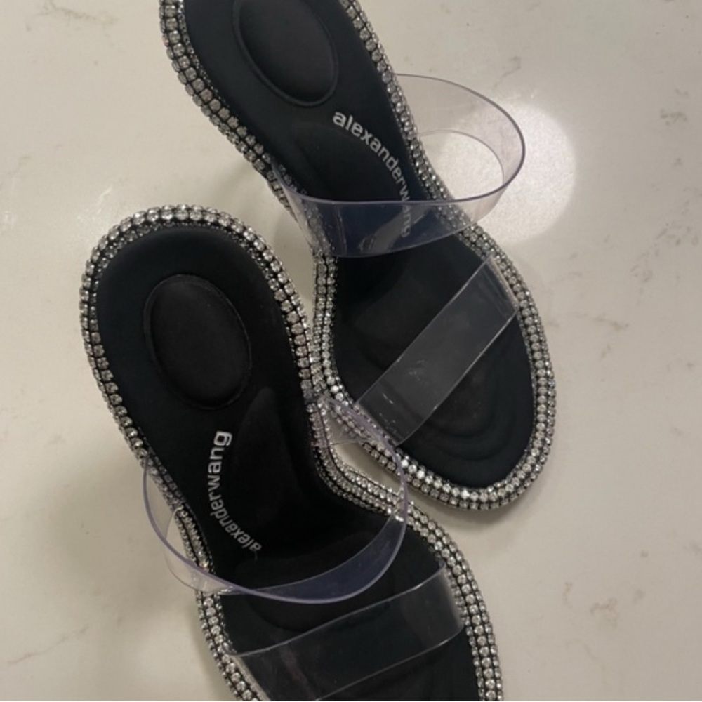 Alexander Wang Nova crystal-embellished slide sandals